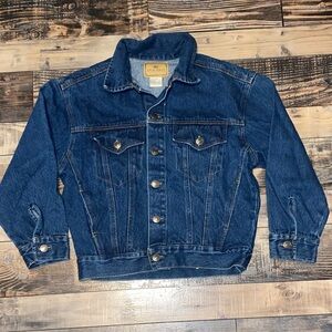 Vintage Open Trails Unisex trucker denim jacket size 6/7